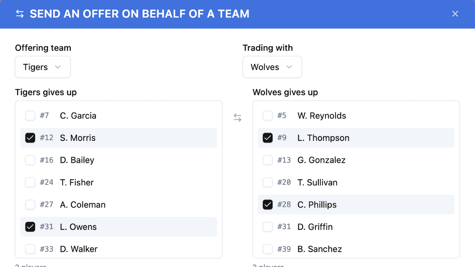 Introducing Player Trades: Negotiate, Approve, and Publish a Deal